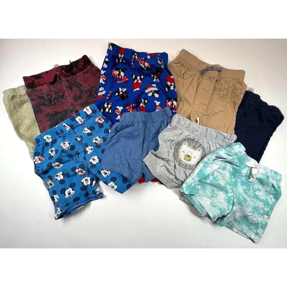 Baby Boys Pants Shorts Lot 18M Disney Baby Cat & Jack Carter’s Joggers